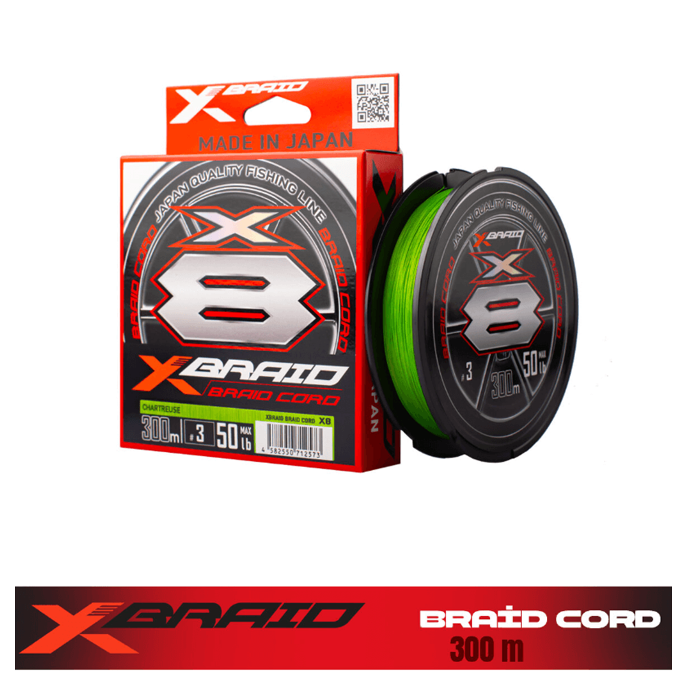 Ygk X035 Braid Cord PE X8 300M Chartreuse İp Misina - 1.2PE 0.18MM