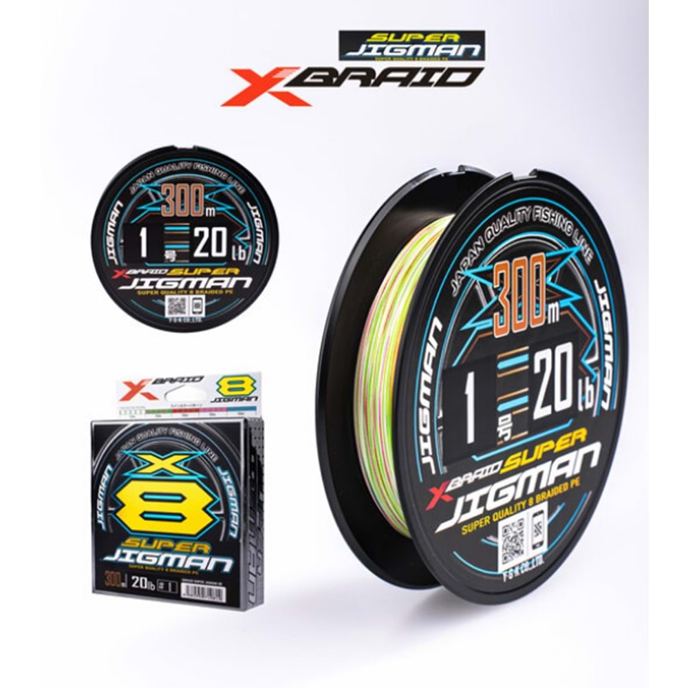 YGK X013 X-Braid Super Jigman 8x 300m Multicolor İp Misina