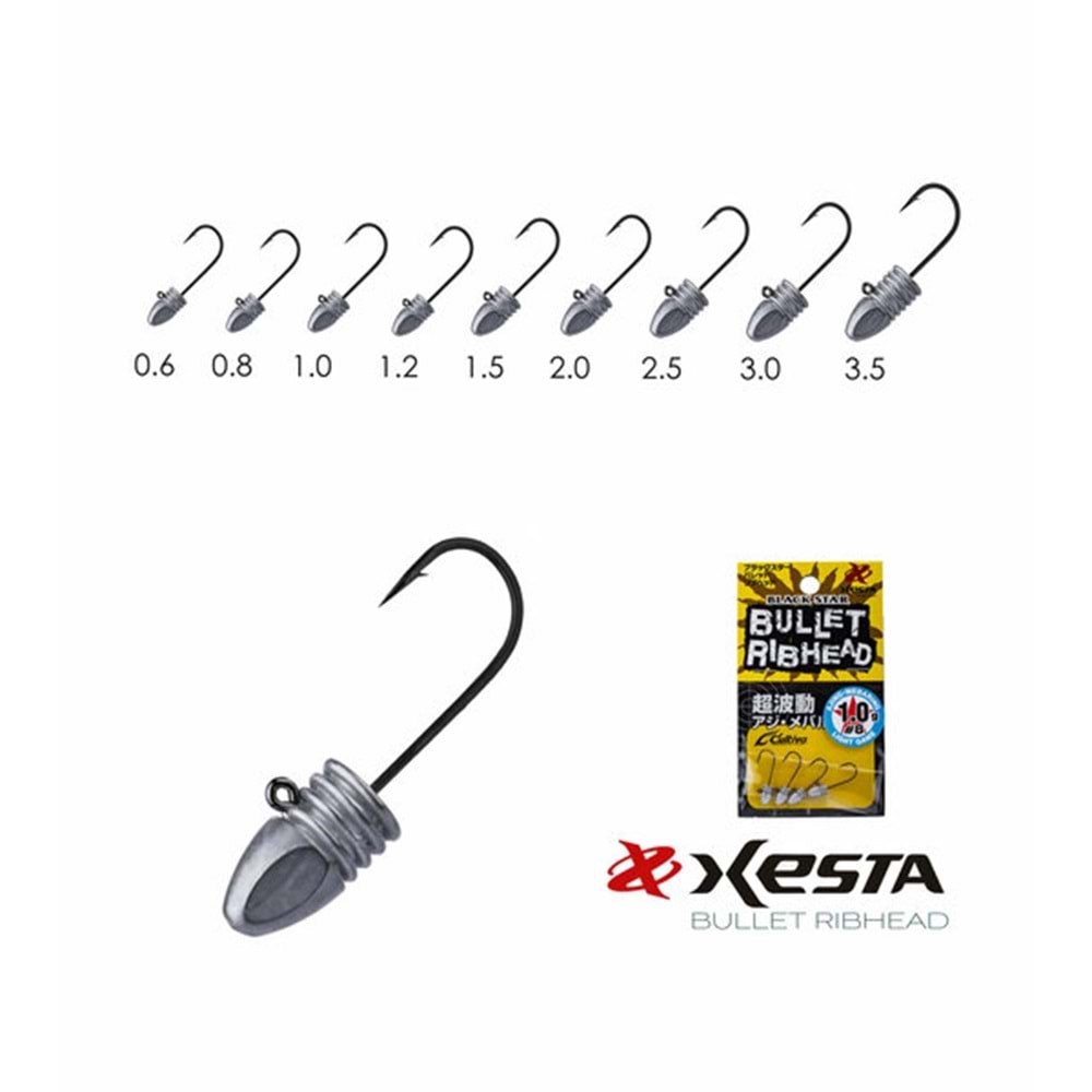 XESTA BULLET RIBHEAD JIG HEAD