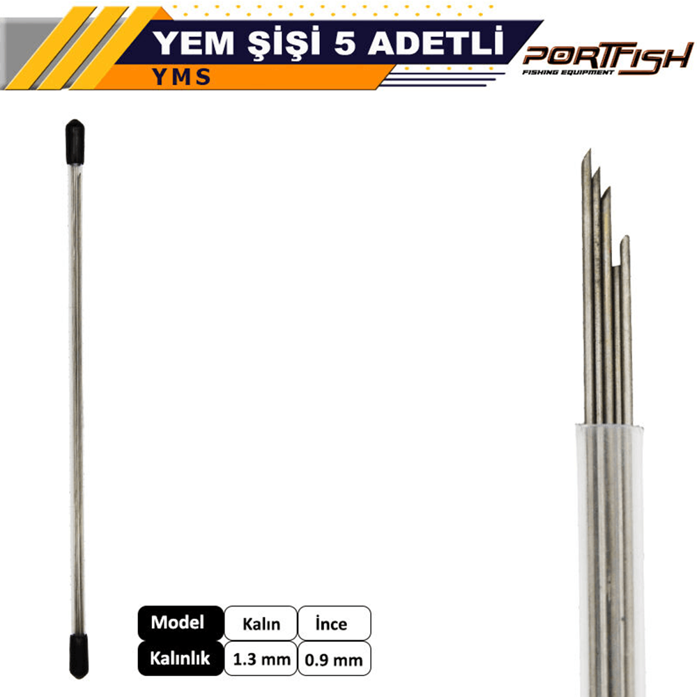 Portfish Yem Şişi 5 Adetli - KALIN 1.3MM