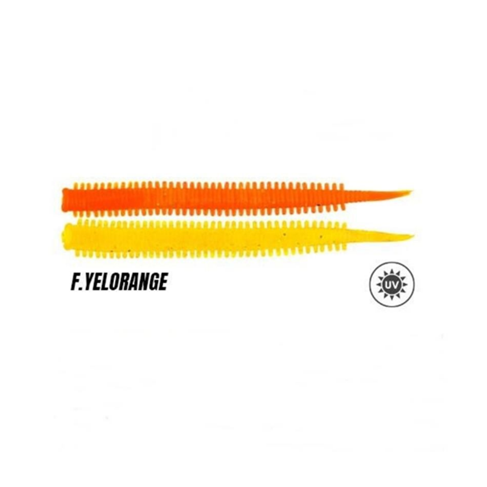 Fujin Yummy Sandworm 7cm LRF Silikonu - FLUORECENT YELORANGE