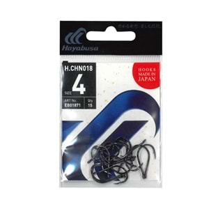 Hayabusa HCHN 018 Delikli Papağan Olta İğnesi Black Nikel