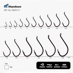 Hayabusa HBEK 562 Delikli Octopus Sinarit İğnesi Black Nikel