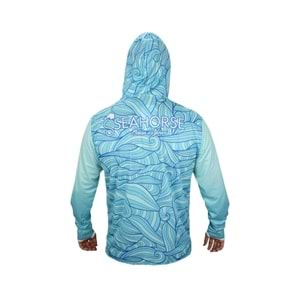 Sea Horse Special Angler Uv T-Shirt Blue Wave - 3XL