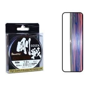 Gosen W8 Casting PE 8 Örgü Spin İp Misina 150mt Multicolor