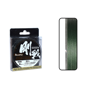 Gosen W8 Casting PE 8 Örgü Spin İp Misina 150mt Yeşil - 1.5PE
