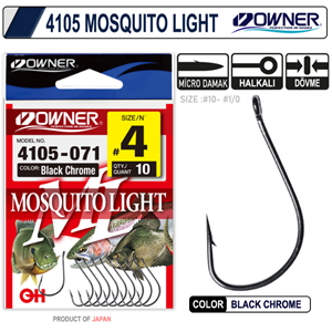Owner 4105 Musquito Light Black Chrome İğne - 1/0