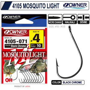 Owner 4105 Musquito Light Black Chrome İğne - 3/0