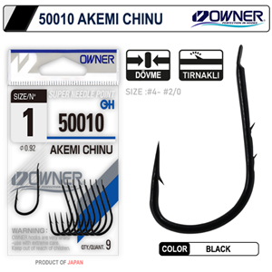 Owner 50010 Akemi Chinu Black İğne - 1/0