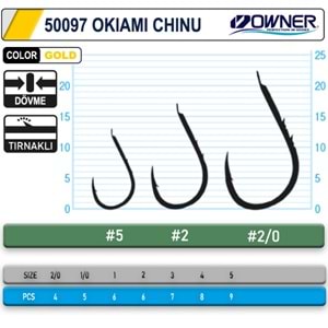 Owner 50097 Okiami-Chinu Gold İğne