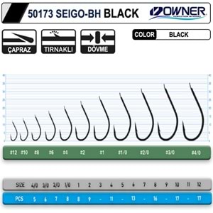 Owner 50173 Seigo-Bh Black İğne