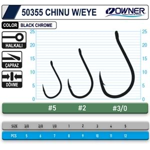 Owner 50355 Chinu W/ Eye Gun Black İğne