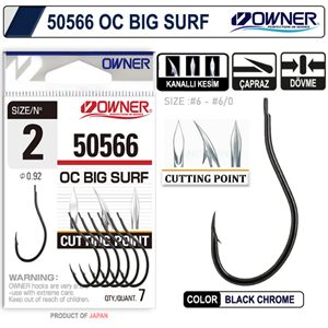 Owner 50566 Cut Big Surf Gun Black İğne - 1