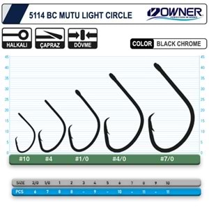 Owner 5114 Mutu Light Black Chrome İğne