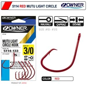 Owner 5114 Mutu Light Red Olta İğnesi