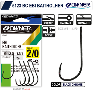 Owner 5123 Ebi Baitholder Black Chrome İğne - 8