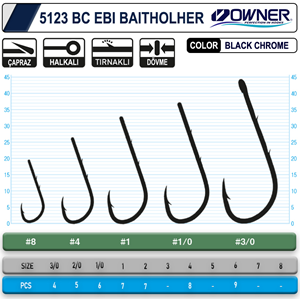 Owner 5123 Ebi Baitholder Black Chrome İğne - 8