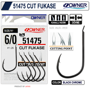 Owner 51475 OC Fukase Black Chrome İğne - 5/0
