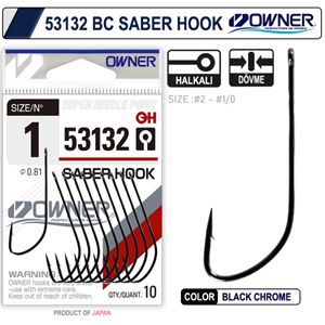 Owner 53132 Saber Hook Black Chrome İğne - 4