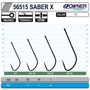 Owner 56515 Tachiuo Saber X Tin İğne - 1/0