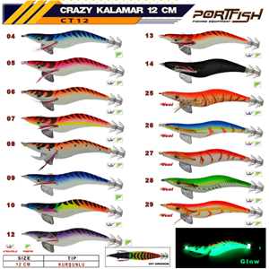 Portfish Crazy Kalamar Zokası 3,5 gr Kurşunlu 12 cm - 29
