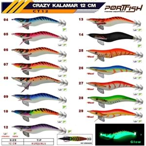 Portfish Crazy Kalamar Zokası 3,5 gr Kurşunlu 12 cm