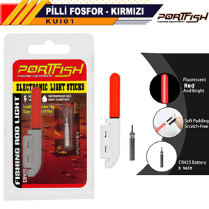 Portfish Pilli Fosfor Kırmızı