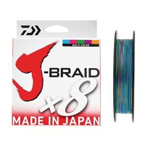 Daiwa JBraid 8B 300 M Multicolor İp Misina - 0.24MM