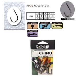 Sasame Chinu F-714 Serisi Olta İğnesi - 1/0