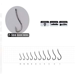 Sasame Ryusen W-Hold Black F-988 Serisi Olta İğnesi