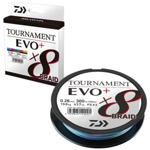Daiwa Tournament EVO+ 8B Multicolor İp Misina (300m) - 0.16 MM