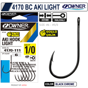 Owner 4170 BC Aki Light Olta İğnesi - 3/0