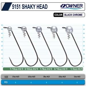 Owner 5151 Shaky Head - 3-32