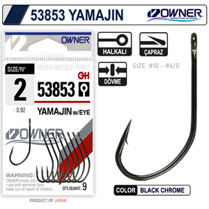 Owner 53853 Yamajin With Eye Black Chrome İğne - 2/0
