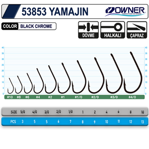 Owner 53853 Yamajin With Eye Black Chrome İğne - 2/0