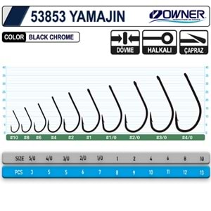 Owner 53853 Yamajin With Eye Black Chrome İğne