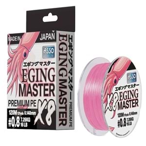 Asso 8X Eging Master PE 8 Örgü İp Misina 120mt Pink - 0.6PE