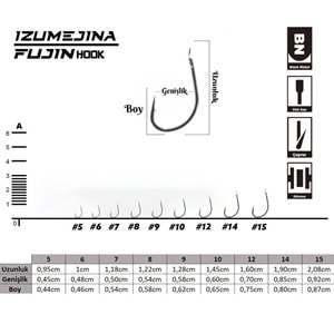 Fujin Izumejina Deliksiz Çapraz Olta Kancası