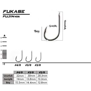 Fujin Fukase Düz Olta Kancası