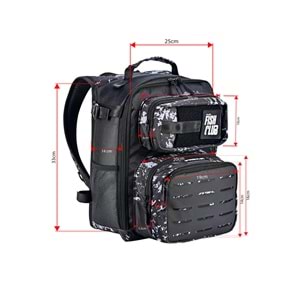 Fujin ProAji Back Pack Black Camo Balıkçı Sırt Çantası