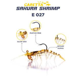 Caretta Sakura Shrimp 6.5 Gr 76 mm Silikon Karides - E027