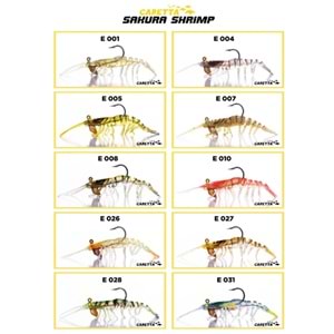 Caretta Sakura Shrimp 6.5 Gr 76 mm Silikon Karides