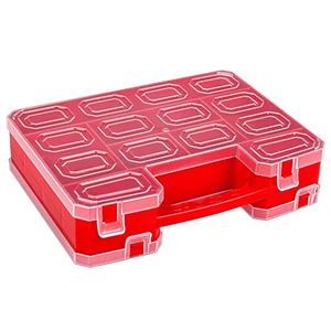 ASR 5033 Alfa Çift Taraf Organizer Kutu - KIRMIZI