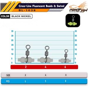 Portfish BL-1038 Üçlü Fosforlu Gezer Fırdöndü