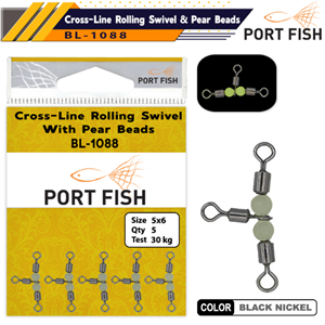 Portfish BL-1088 Üçlü Fosforlu Bilyalı Fırdöndü - 7*8