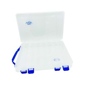 Albastar Çift Taraflı Sahte Balık Kutusu 14 Bölmeli 27cm x 17cm x 4cm