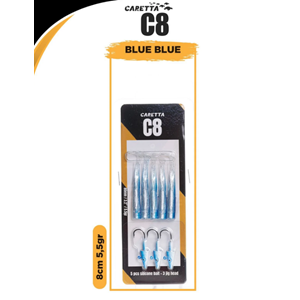 Caretta C8 8cm 5.5g Silikon Yem - BLUE BLUE