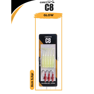 Caretta C8 8cm 5.5g Silikon Yem - GLOW