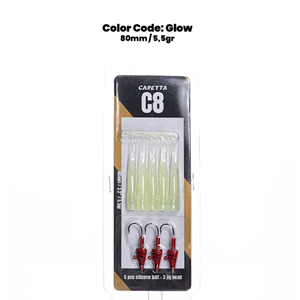 Caretta C8 8cm 5.5g Silikon Yem - GLOW