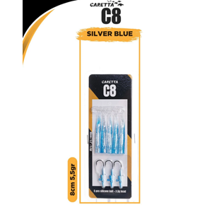 Caretta C8 8cm 5.5g Silikon Yem - SILVER BLUE